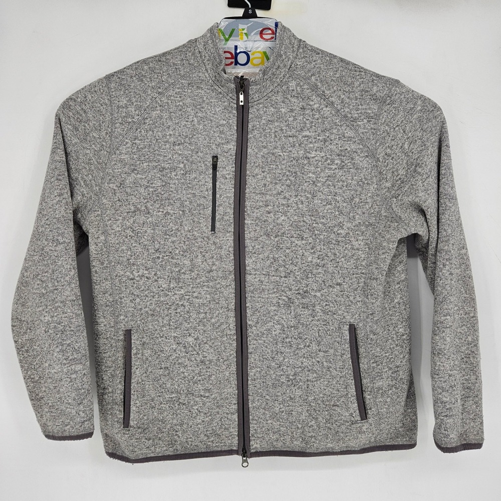Johnnie O Jacket Sweater Mens Extra Large Gray Outdoor Full Zip‎ Long Sleeve